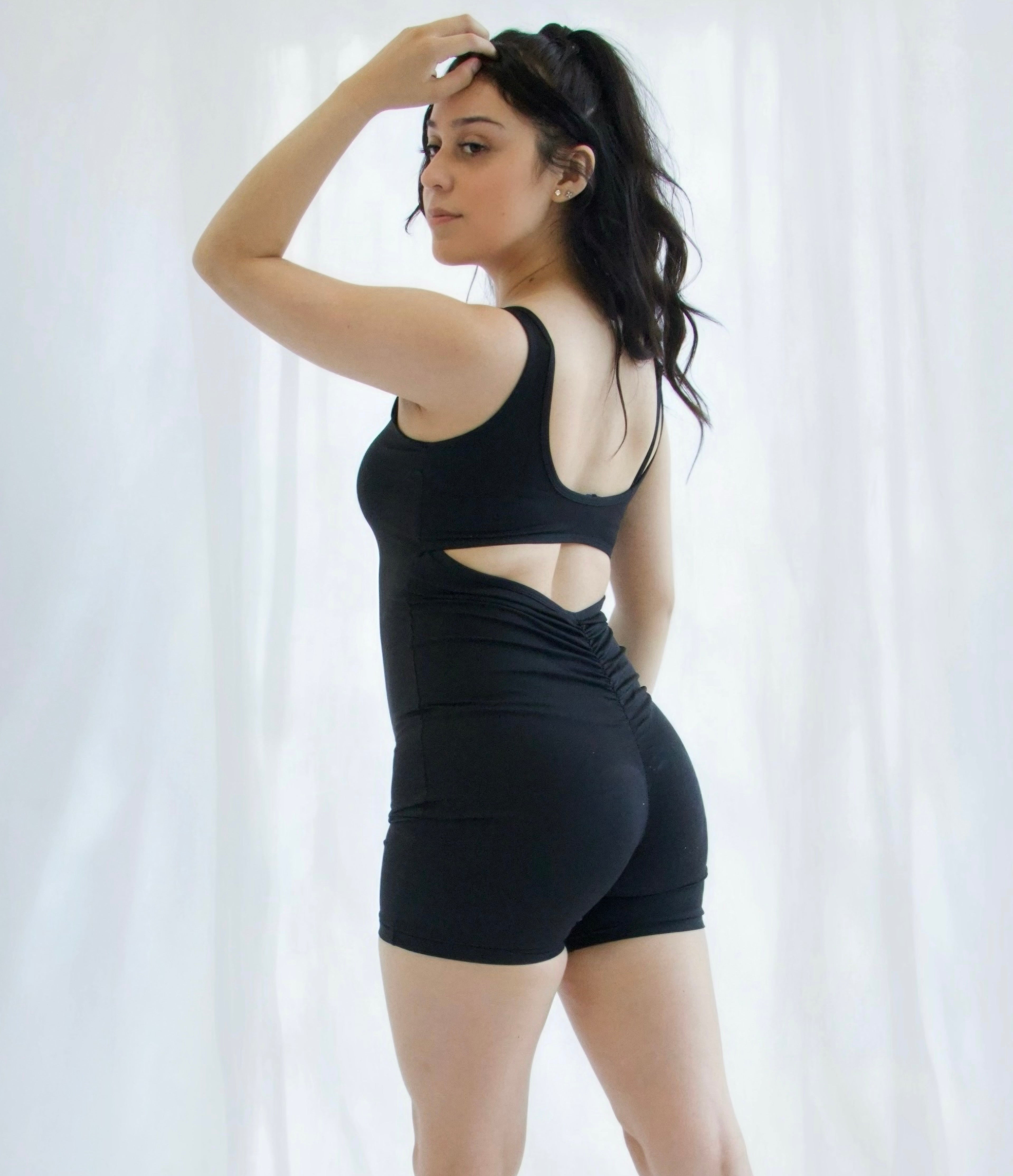 Black - fitness romper