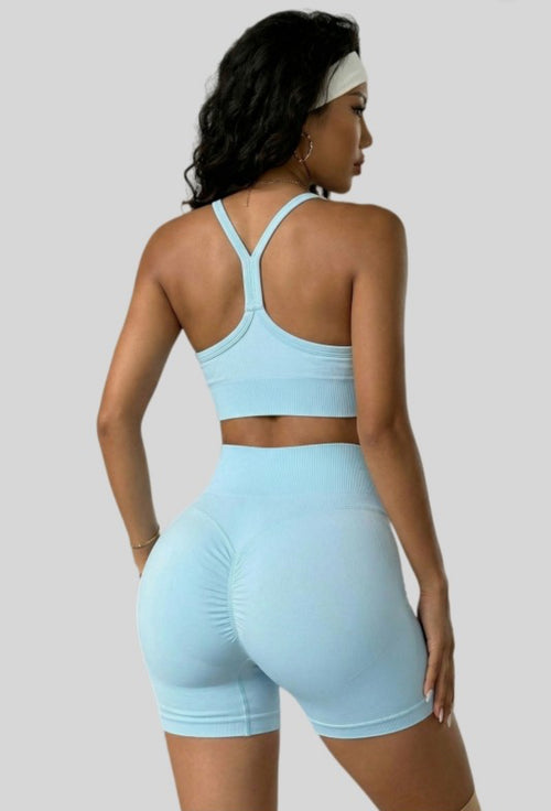 Baby blue - short set